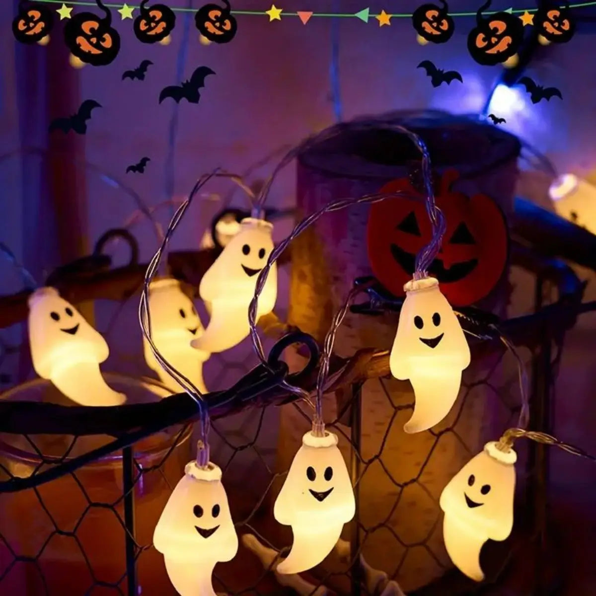 Lights Ghost Halloween Decoration String Lights