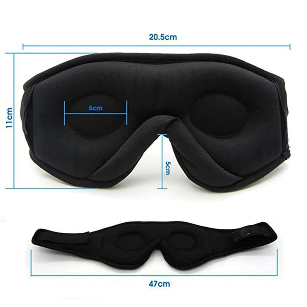 Bluetooth Sleep Mask Headphones – 3D Eye Cover with HD Sound