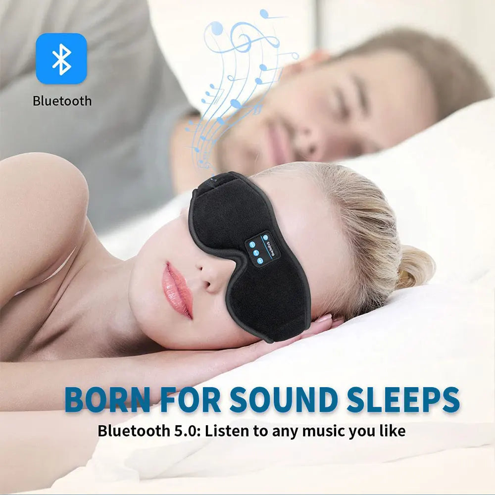 Bluetooth Sleep Mask Headphones – 3D Eye Cover with HD Sound