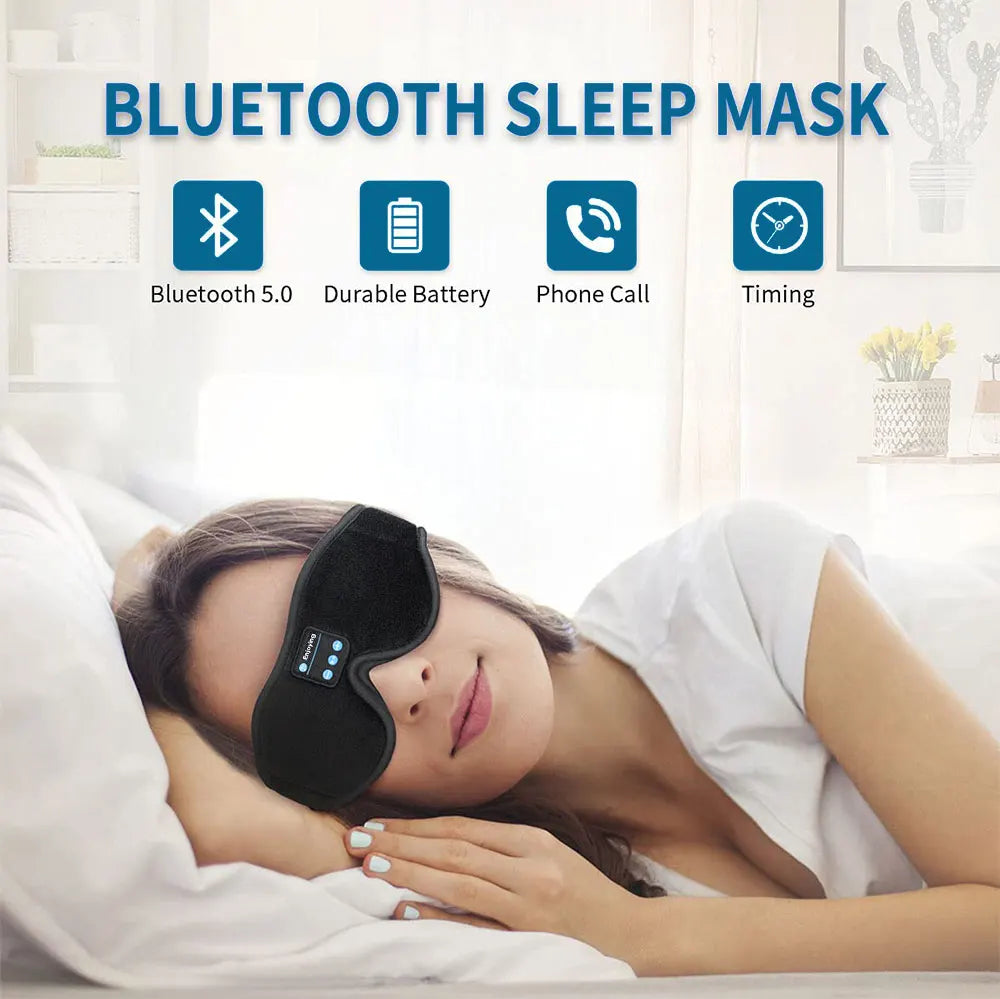 Bluetooth Sleep Mask Headphones – 3D Eye Cover with HD Sound