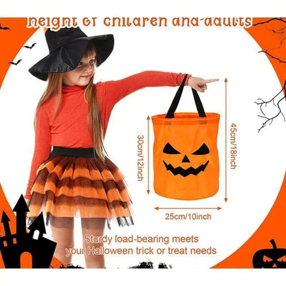 Trick Or Treat Bucket Pumpkin Candy Bags