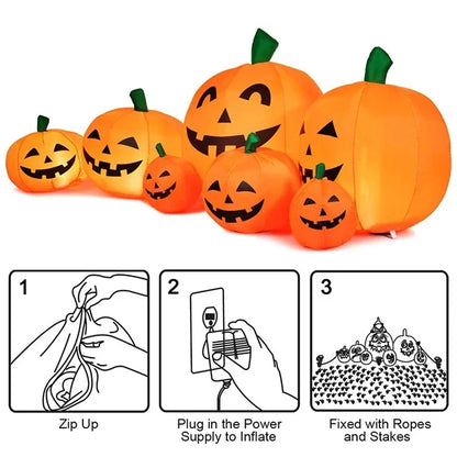 "Halloween Inflatable Pumpkin Pile Outdoor Yard & Garden Décor"