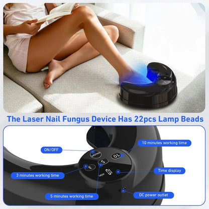 Wireless, Nail Fungus, Laser Device, Infrared, Blue Light, Anti-Fungal