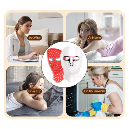 Advanced LED Beauty Mask for Face & Neck – 7 Colors Therapy & Skin Firming