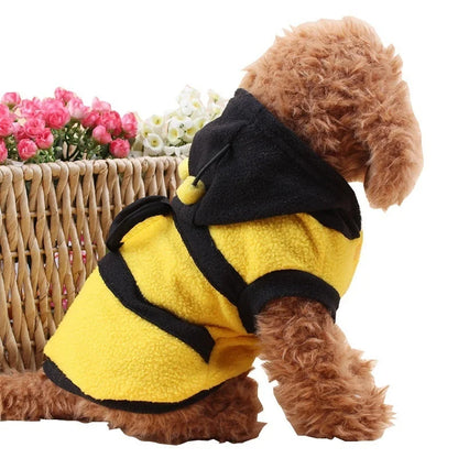 Bee Pet Coat Apparel Outfit Fleece Clothes for  Dog and Cat