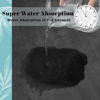 Super absorbent floor mat  anti slip coral velvet bathroom